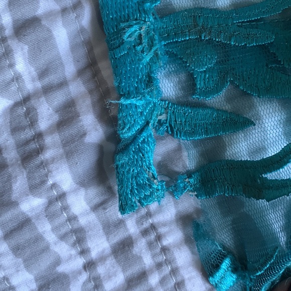 Handmade teal gown - Picture 5 of 6